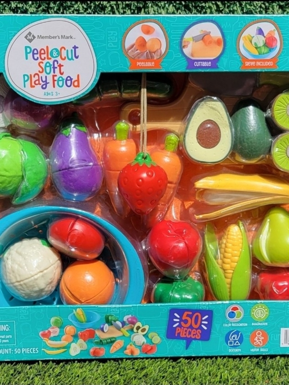 Kids Peel & Cut Soft Play Food Set - Multicolor